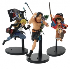 3 Styles One Piece Ace Luffy Sabo Brothers Cartoon Character Collection Model Toy Anime Figure 20cm