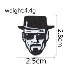 Breaking Bad Character Pattern Decorative Anime Alloy Brooch