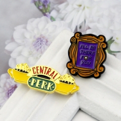 2 Styles Friends Movie Cosplay Pattern Decorative Anime Alloy Brooch