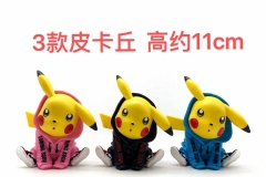 3pcs/set Pokemon Pikachu Movie Anime PVC Figure Toy