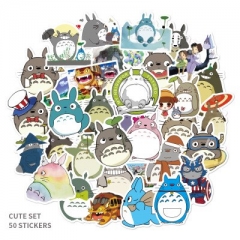 50PCS My Neighbor Totoro Cartoon  Decorative Pattern Waterproof Anime Luggage Stickers Set