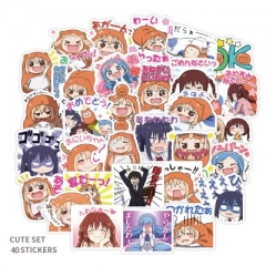 40PCS Himouto! Umaru-chan Cartoon Decorative Pattern Waterproof Anime Luggage Stickers Set