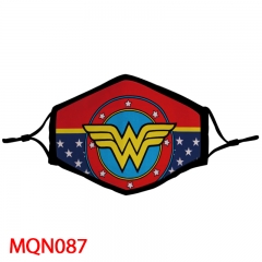 4 Newest Styles Wonder Woman Movie Pattern Space Cotton Anime Face Mask (Can Put Filter)