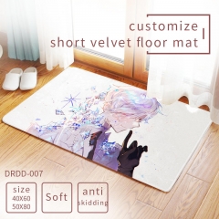 Land of the Lustrous Cartoon Pattern Short Velvet Material Anime Carpet Floor Mat