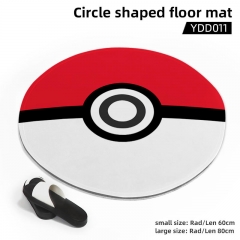 2 Sizes Pokemon Cartoon Circle Shaped Anime Floor Mat Carpet