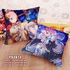 11 Styles 5 Sizes Re: Zero Kara Hajimeru Isekai Seikatsu Cartoon Soft Pillow Game Square Stuffed Anime Pillows