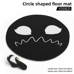 2 Sizes Venom Movie Character Pattern Circle Shaped Anime Floor Mat Carpet