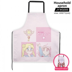 Pretty Soldier Sailor Moon Cartoon Pattern For Kitchen Waterproof Material Anime Household Apron