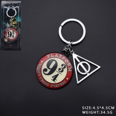 Harry Potter Platform 9-3/4 Movie Pattern Cosplay Decorative Alloy Anime Keychain