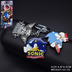 Sonic Game Character Pattern Cosplay Decorative Alloy Anime Keychain
