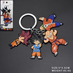 Dragon Ball Z Cartoon Character Pattern Cosplay Decorative Alloy Anime Keychain
