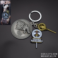 Game of Thrones Cosplay Cartoon Pattern Decorative Alloy Anime Keychain