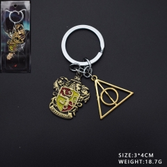 Harry Potter Movie Pattern Cosplay Decorative Alloy Anime Keychain