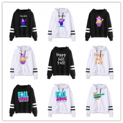 25 Styles Fall Guys Pattern Color Printing Patch Pocket Hooded Anime Hoodie