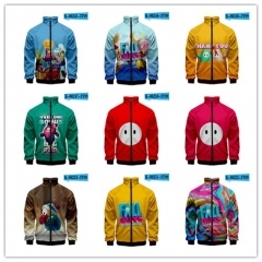 9 Styles Fall Guys Pattern Color Printing Anime Hoodie Jacket with Zipper