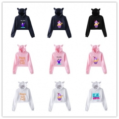 25 Styles Fall Guys Pattern Color Printing Patch Pocket Hooded Anime Hoodie