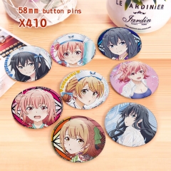 4 Styles My Youth Romantic Comedy Is Wrong, As I Expected Custom Design Pin Cartoon Anime Badge Brooches Set