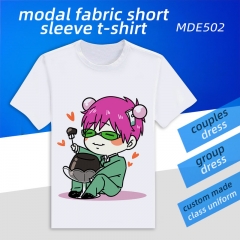 Saiki Kusuo no Sai-nan  Custom Design Modal Fabric Material Short Sleeves Anime T-shirts
