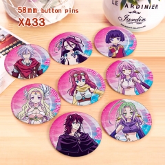 No Game No Life Custom Design Pin Cartoon Anime Badge Brooches Set