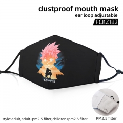 4 Styles 2 Sizes Fairy Tail with PM2.5 Filter Customizable Adjustable Ear Straps Anime Face Dust Mask