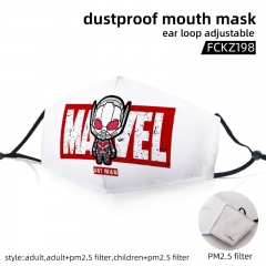 2 Sizes Marvel Superhero Ant-man with PM2.5 Filter Customizable Adjustable Ear Straps Anime Face Dust Mask