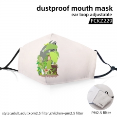 3 Styles 2 Sizes My Neighbor Totoro with PM2.5 Filter Customizable Adjustable Ear Straps Anime Face Dust Mask