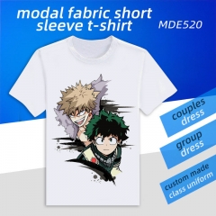 My Hero Academia Custom Design Modal Fabric Material Short Sleeves Anime T-shirts