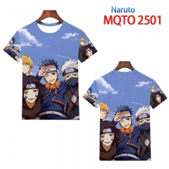 2 Styles Naruto Cartoon 3D Printing Short Sleeve Casual T-shirt (European Sizes)