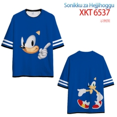 7 Styles Sonic Cartoon 3D Printing Short Sleeve Casual T-shirt (European Sizes)