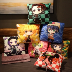 2 Sizes 7 Styles Demon Slayer: Kimetsu no Yaiba Multifunctional Anime Pillow + Blanket