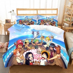 10 Styles US Size One Piece Polyester Cartoon Printing Anime Quilt+Pillowcase (Set)
