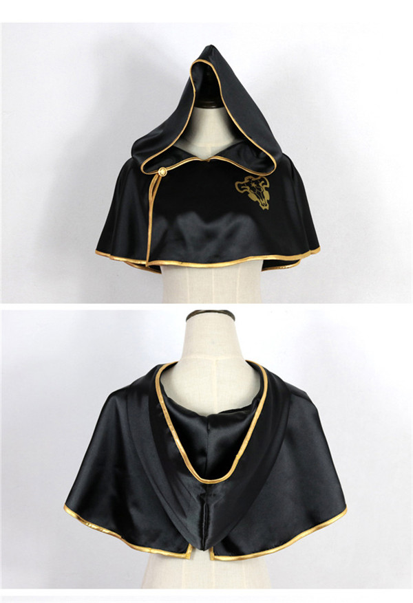 Anime Black Clover Asta Hooded Cape Cosplay Costume Bull Cloak