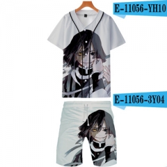 12 Styles Demon Slayer: Kimetsu no Yaiba Cartoon Cosplay Pattern Short Sleeves For Adult Anime T-shirt and Short Pants