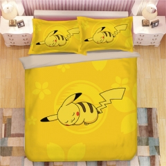 21 Styles Pokemon Pikachu Polyester Material Anime Quilt Duvet Cover+Pillowcase (Set)