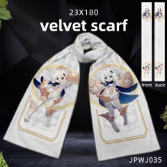 10 Styles Genshin Impact Anime Double side Velvet Scarf  Can Be Customized With Your Pictures