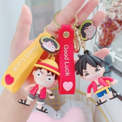 4 Styles One Piece Character Decorative Anime Figure Keychain 4.3CM