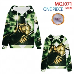 9 Styles One Piece Color Printing Patch Pocket Hooded Anime Hoodie Thickened Sweater