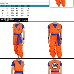 Dragon Ball Z Go Ku Cosplay Clothes Set  (T-shirt, Pants , Vest, Belt , Bracer)