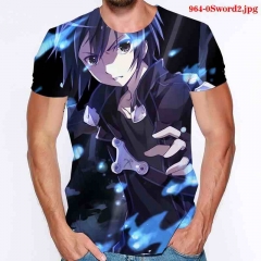 20 Styles Sword Art Online  Cosplay Japanese Anime Milk silk fabric Men T shirts