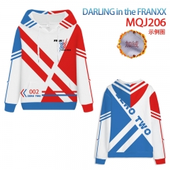 DARLING in the FRANXX Color Printing Hooded Anime Hoodie Thickened Sweater