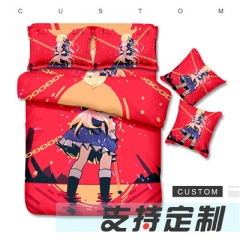 5 Styles Sword Art Online Anime Pattern Bedding Set ( Small Pillow Cover + Big Pillow Cover + Quilt Cover + Bed Sheet )