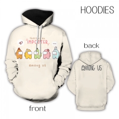 2 Styles Among Us Color Printing Hooded Anime Hoodie Thickened Sweater
