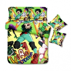 5 Styles My Hero Academia Boku no Hero Academia Anime Pattern Bedding Set ( Small Pillow Cover + Big Pillow Cover + Quilt Cover + Bed Sheet )