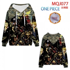 12 Styles One Piece Color Printing Hooded Anime Hoodie Thickened Sweater