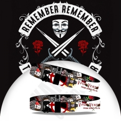 V for Vendetta Ribbon Bracelet Wristband Collectible Anime Wristband