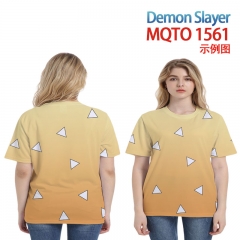 5 Styles Demon Slayer: Kimetsu no Yaiba Cartoon 3D Printing Short Sleeve Casual T-shirt (European Sizes)