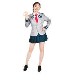 My Hero Academia OCHACO URARAKA Character Cosplay Anime Uniform+Short Skirt Costume (Set)