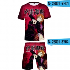 8 Styles  jujutsu kaisen Cosplay 3D Digital Print Anime T shirt and Shorts Set