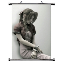 Final Fantasy Aerith Cartoon Wallscrolls Waterproof Anime Wallscrolls 60*40cm 60*90cm