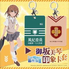 2 Styles Toaru Kagaku no Railgun Misaka Mikoto Keychain Card Cover